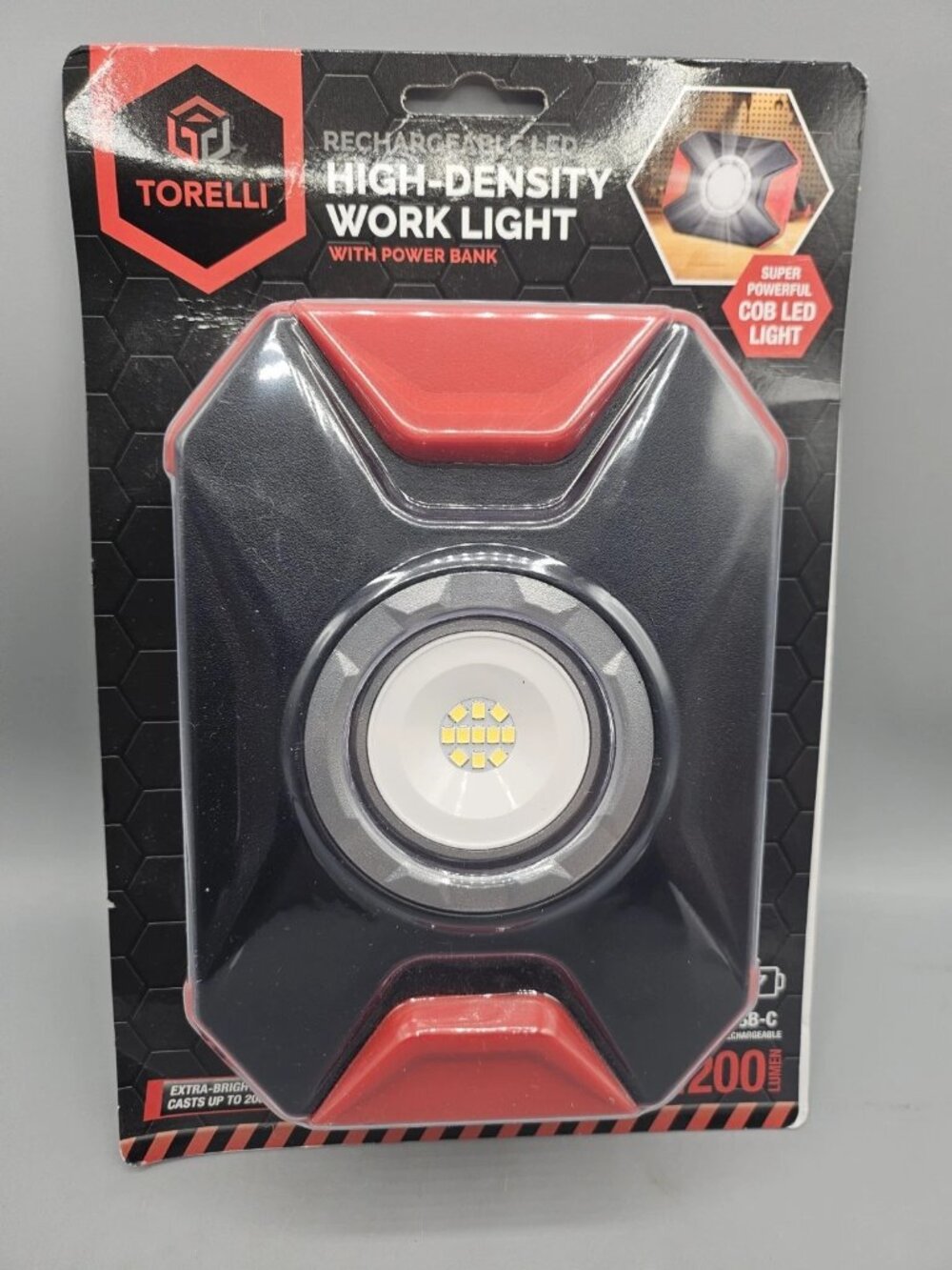 Torelli Rechargeable Led High Density Work Light w/power Bank 120 lumen